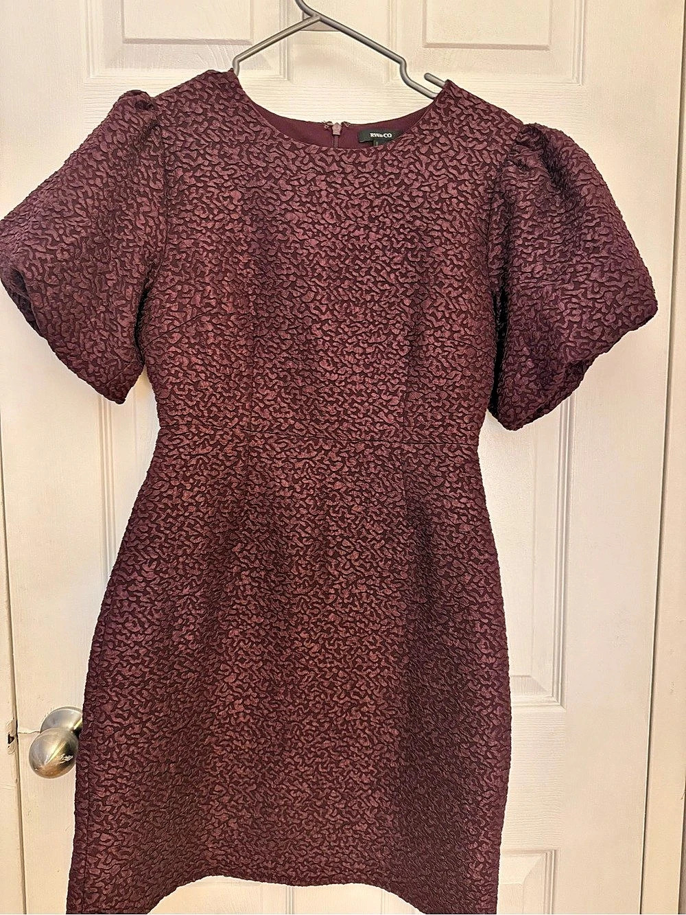 RWE&CO Abstract Mini Dress in Purple Size Small Like New